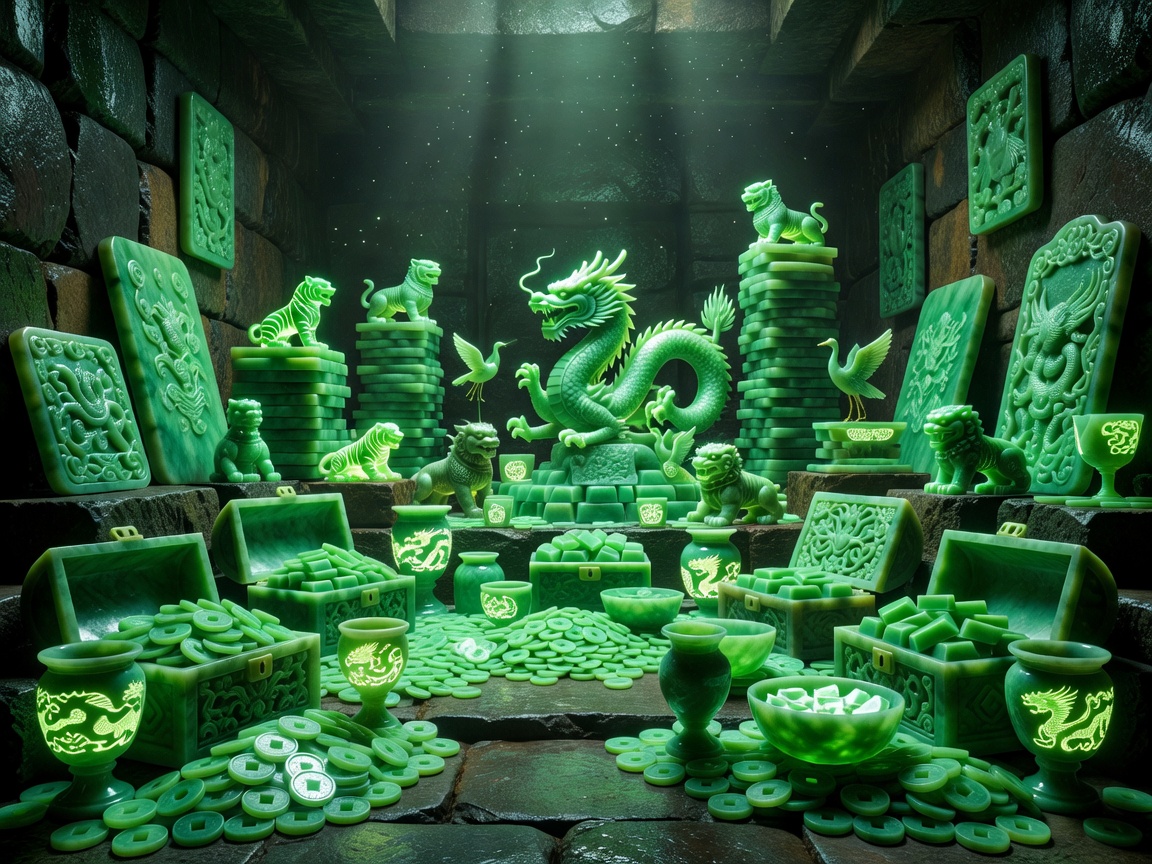 Glowing Green Jade Treasure Chamber